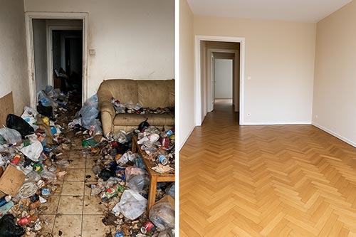 Étude de cas n1 Avant Après Nettoyage après syndrome de Diogène à Marseille